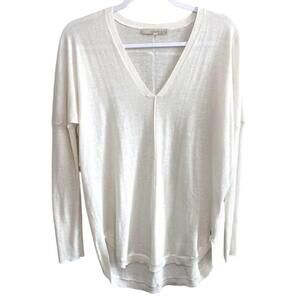 Monk & Lou - Cream Merino Wool Oversized Knit Sweater - M -China